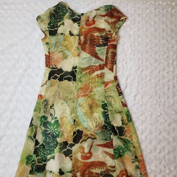 Keyingyi small elegant sheer dress overlay high split - Picture 6 of 8